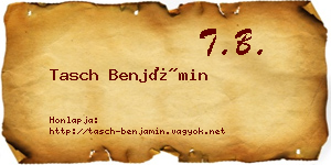 Tasch Benjámin névjegykártya